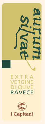 Etichetta dell'olio extravergine Aurum Silvae Ravece